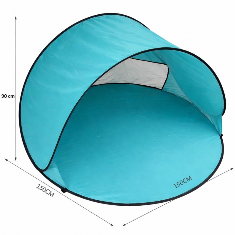 Детска Палатка за Игра Pop-Up GINGER HOME, Кръгла, с UV Защита 50+ – Лека и Сгъваема, за Плаж и Градина, 150×150×90 см