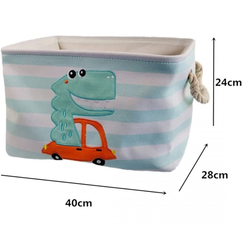 Кутия за Съхранение на Играчки, Дрехи, Козметика, Сгъваема, с Удобни Дръжки, за Детска стая, Спалня, Дневна - DINO