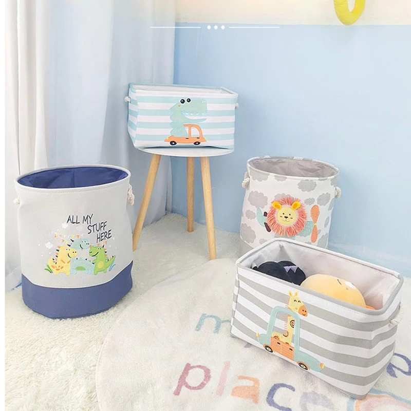 Кутия за Съхранение на Играчки, Дрехи, Козметика, Сгъваема, с Удобни Дръжки, за Детска стая, Спалня, Дневна - DINO