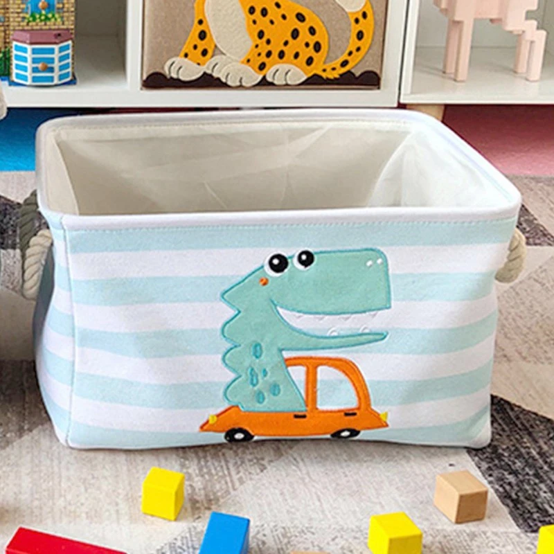 Кутия за Съхранение на Играчки, Дрехи, Козметика, Сгъваема, с Удобни Дръжки, за Детска стая, Спалня, Дневна - DINO