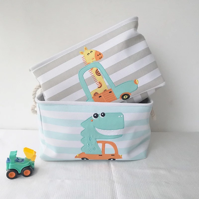 Кутия за Съхранение на Играчки, Дрехи, Козметика, Сгъваема, с Удобни Дръжки, за Детска стая, Спалня, Дневна - DINO
