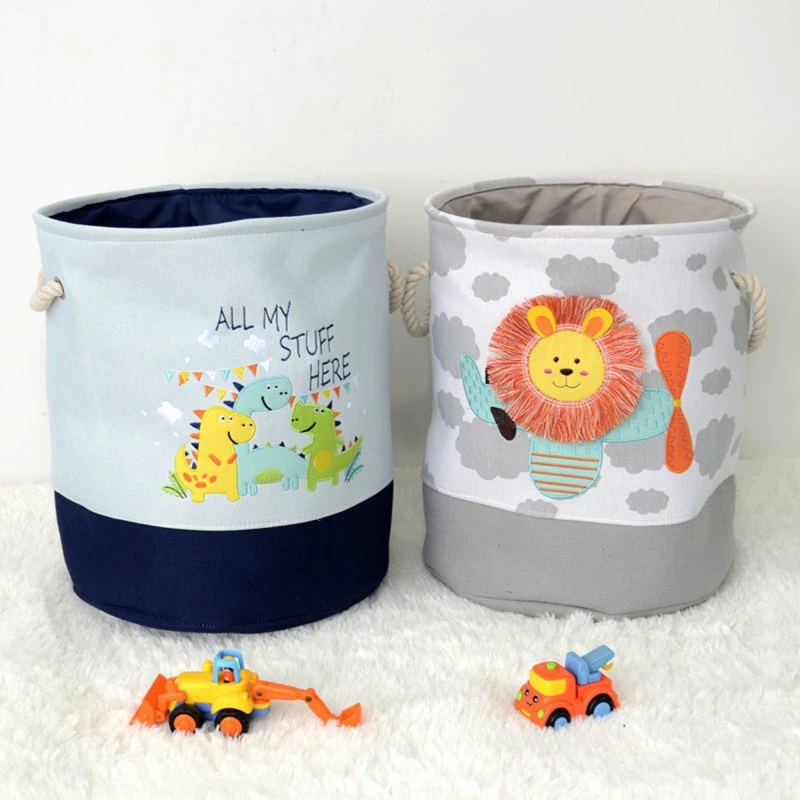 Кош за Играчки, Дрехи, Пране, Сгъваем, с Удобни Дръжки, за Детска стая, Спалня, Дневна - DINO