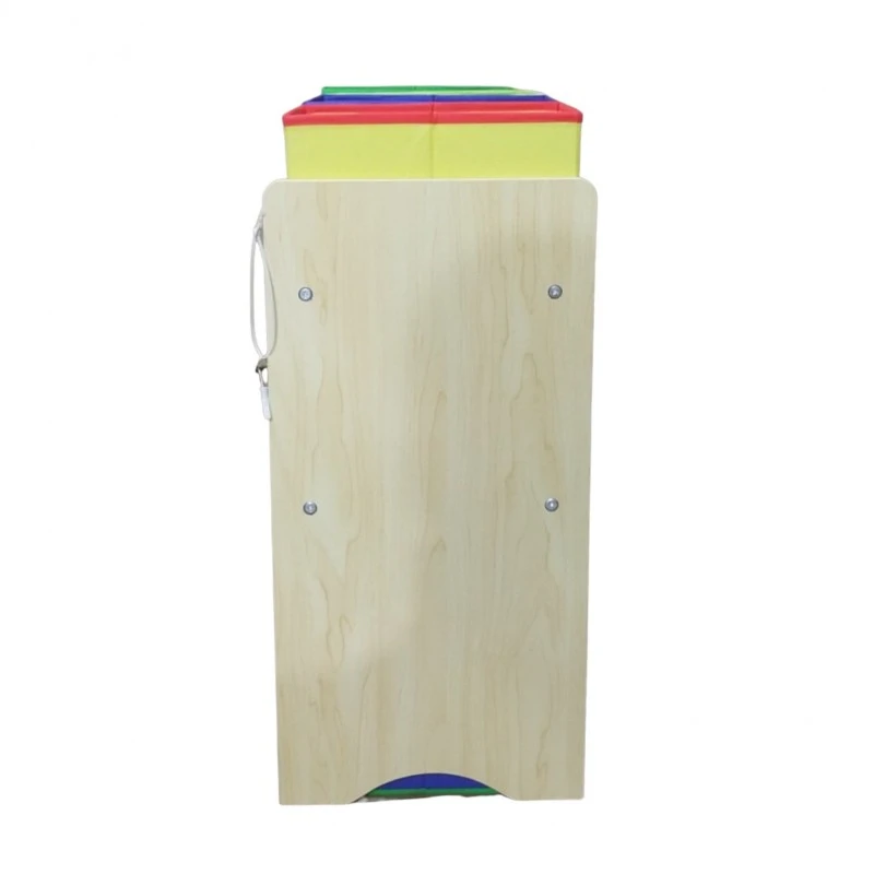 Детски Дървен Органайзер, Етажерка за Съхранение на Играчки и Книжки - 3 нива с 9 кутии за съхранение COLORS