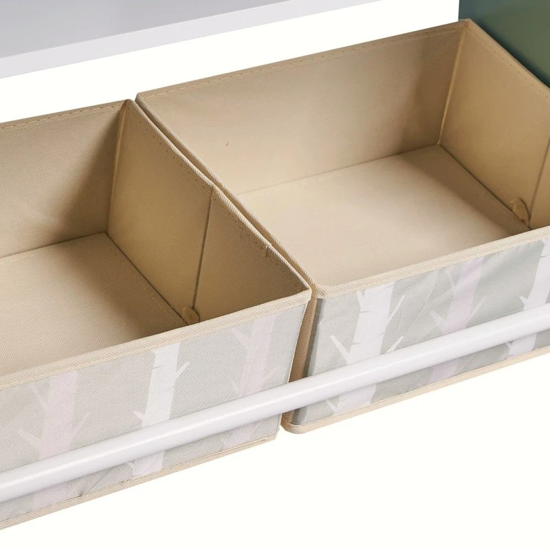 Детски Шкаф GINGER HOME, Етажерка за Играчки и Книжки  с Мече, Черна Дъска за Писане, Къщичка FOREST