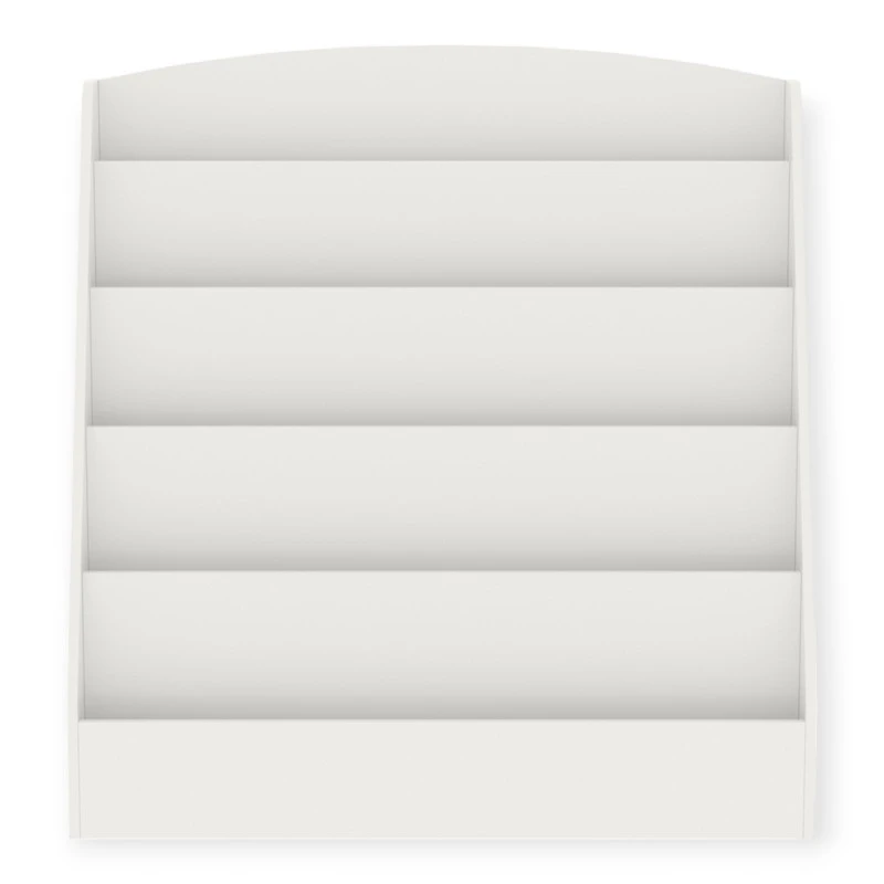 Детска Етажерка GINGER HOME, Органайзер с Рафтове за Книжки и Списания, Бяла, 80х30х80 см.