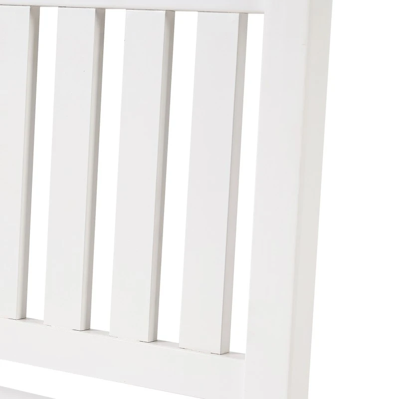 Детска Дървена Маса с 2 Столчета, Комплект за Учене, Рисуване, Игра, Хранене, за Детска Стая, Бяло