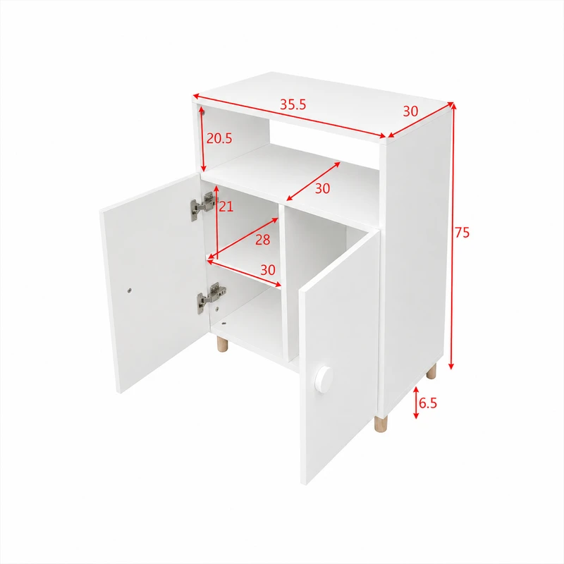 Комплект Детска Стая GINGER HOME CHERRY с Комбинирано Легло 90x200 см, Бюро, Скрин, Шкаф и Трикрилен Гардероб, Бяло, Розово и Натурално Дърво