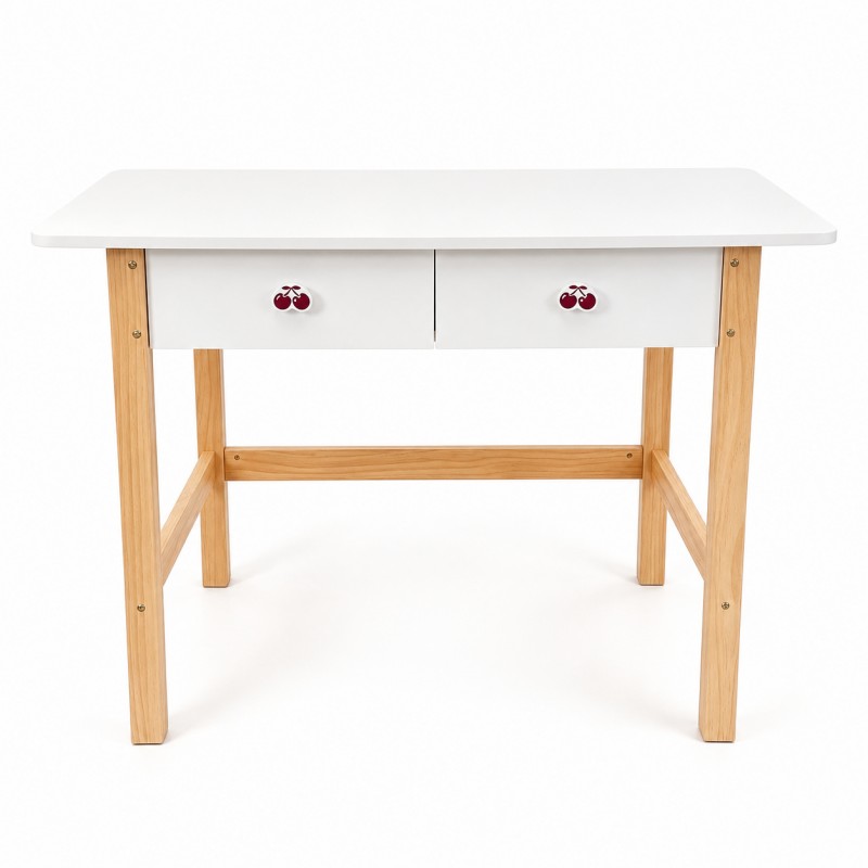 Детско Комбинирано Легло GINGER HOME CHERRY с Бюро, Скрин, Шкаф и Подматрачна Рамка, 90x200 см