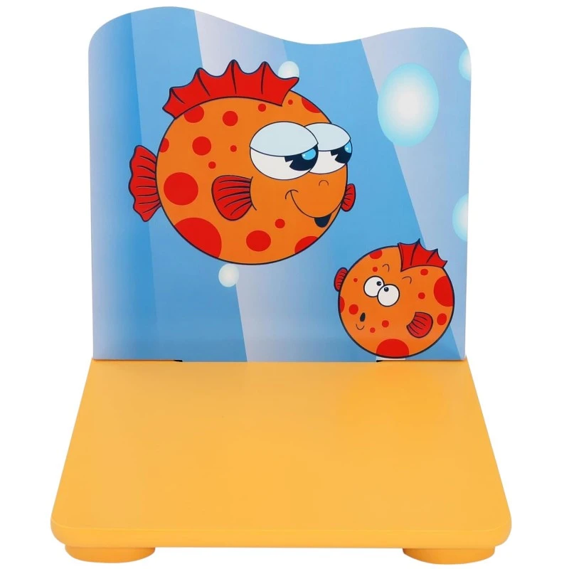 Детска Дървена Маса и Столчета GINGER HOME с Морски Животни - Комплект за Рисуване, Игра, Учене и Хранене