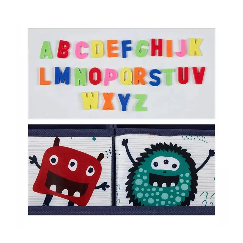 Детска Дървена Дъска с Магнити на Стойка, Двустранна за Учене, Рисуване и Съхранение - GHOST