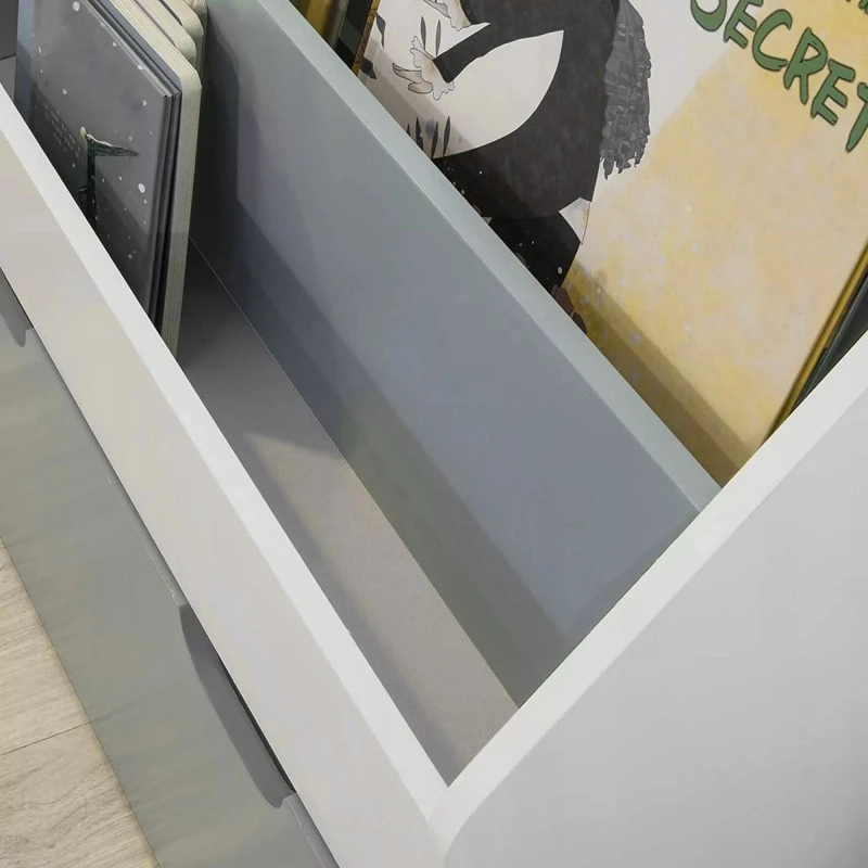 Детски Дървен Органайзер с Етажерка за Книжки и Ракла на Колелца за Съхранение на Играчки  - WHITE/GREYНов продукт