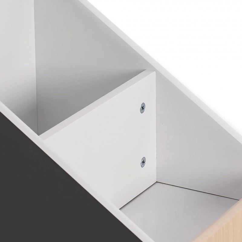 Детски Шкаф GINGER HOME, Етажерка за Играчки и Книжки с Черна Дъска за Писане, Къщичка, Дърво