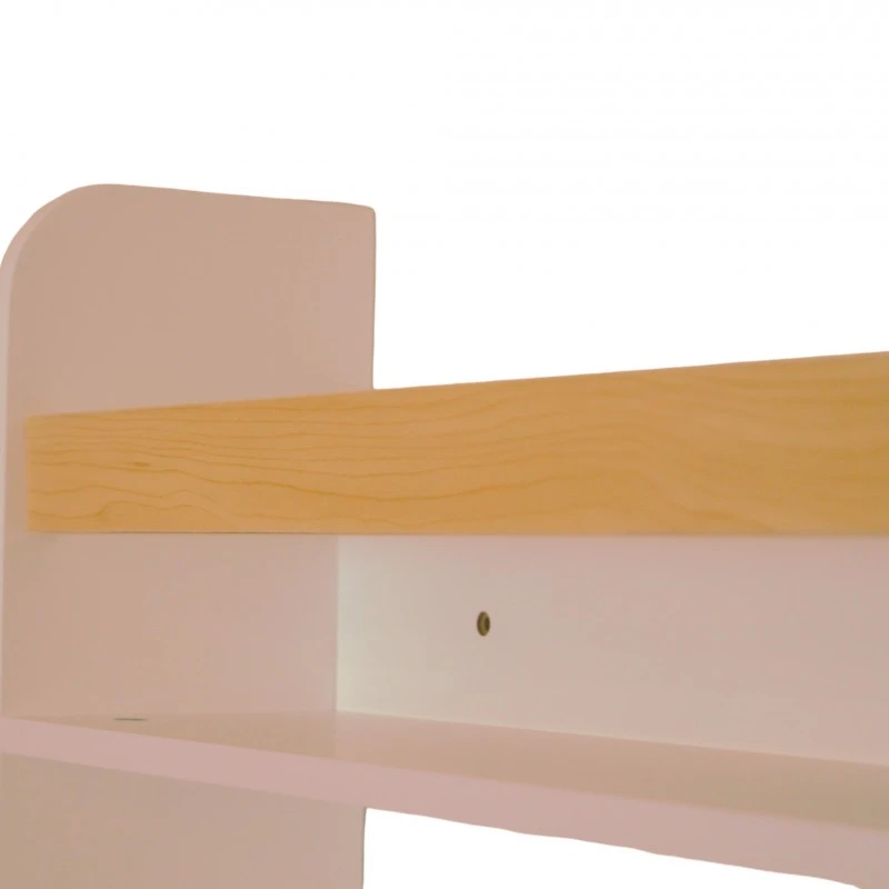 Детска Етажерка GINGER HOME, Дървен Органайзер за Книжки и Играчки, Бял Цвят, за Уютната Детска Стая