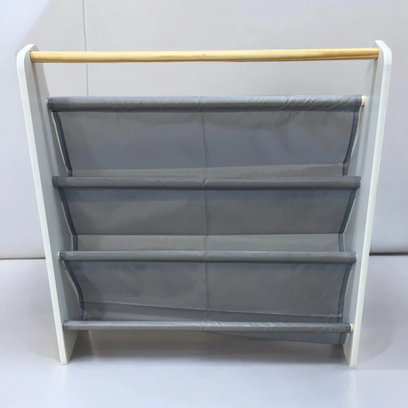 Преносима Детска Етажерка за Книги GINGER HOME, Обзавеждане за Детска Стая, Бяло, Сиво