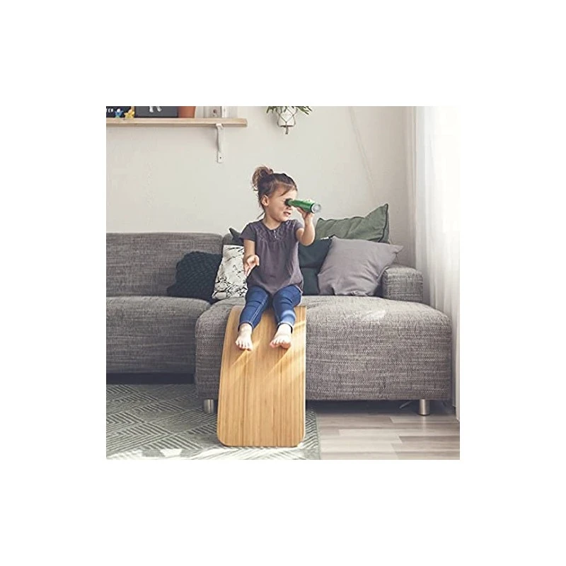Дървена Дъска за Баланс Ginger Home – Безопасна Играчка за Деца, 82x30x15 см