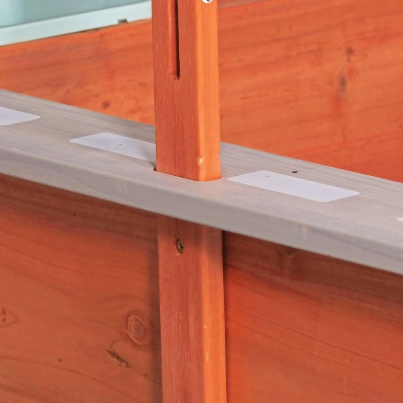 Детски Дървен Пясъчник GINGER HOME с Регулируем Покрив, Аксесоари за Игра 120x120x120 см – Идеален за Двор и Градина