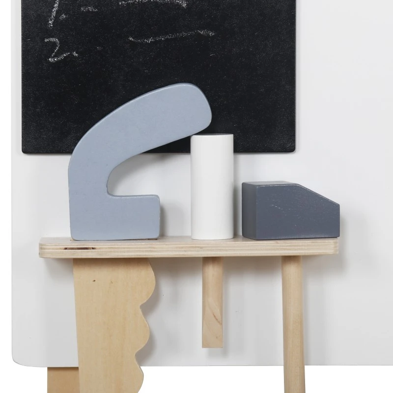 Детска Дървена Работилница с Инструменти, GINGER HOME, Синя, 46х26х67cm