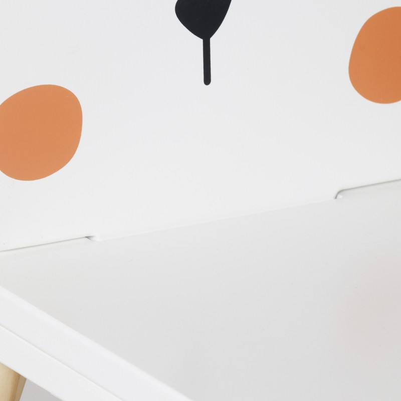 Детска Дървена Маса с 2 Столчета GINGER HOME – Мече и Зайче, Комплект за Игра и Учене