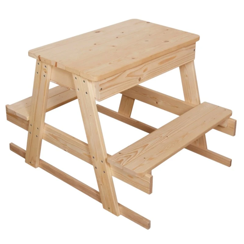 Детска Градинска Маса за Пикник с Черна Дъска и Място за Съхранение Ginger Home