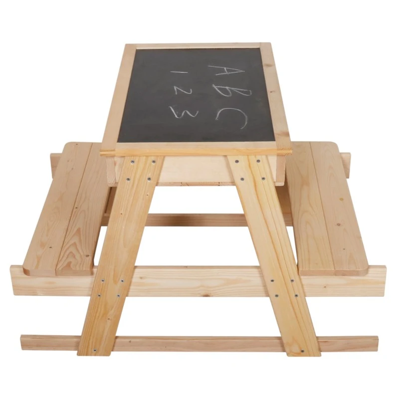 Детска Градинска Маса за Пикник с Черна Дъска и Място за Съхранение Ginger Home