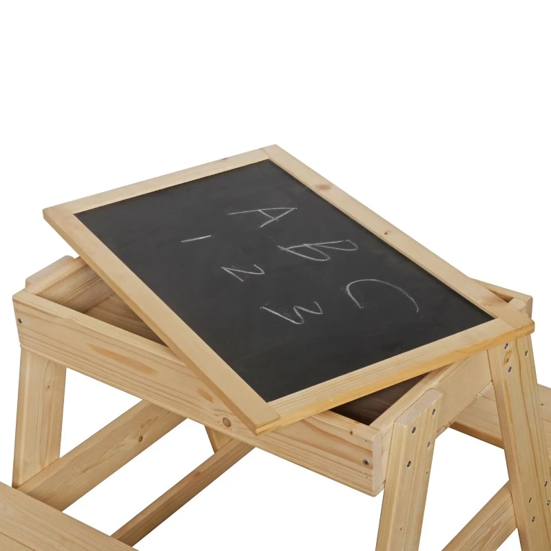 Детска Градинска Маса за Пикник с Черна Дъска и Място за Съхранение Ginger Home