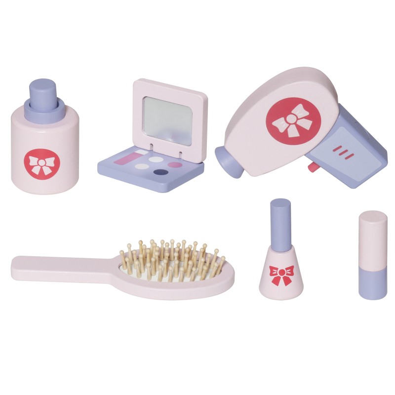 Детска Дървена Тоалетка с Огледало и Светлини GINGER HOME Розова