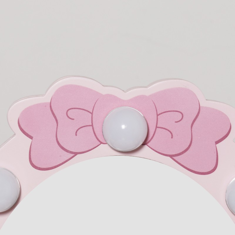 Детска Дървена Тоалетка с Огледало и Светлини GINGER HOME Розова