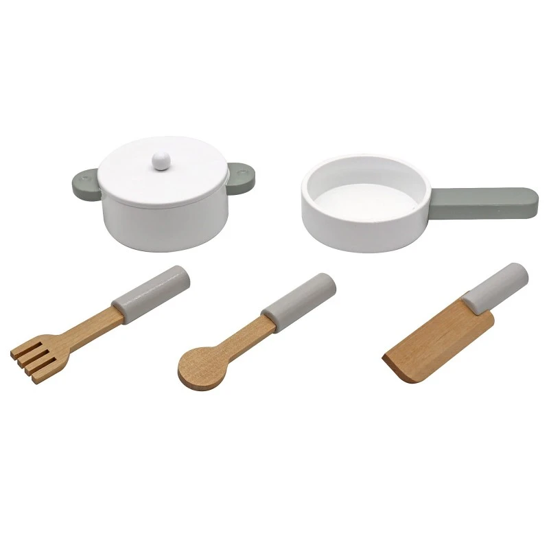 Детска Дървена Кухня за Игра GINGER HOME с Аксесоари - Розова