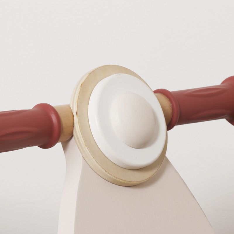 Детско Дървено Колело за Баланс GINGER HOME, Мотоциклет за Яздене с Кутия за Пица, 81x36x52 см