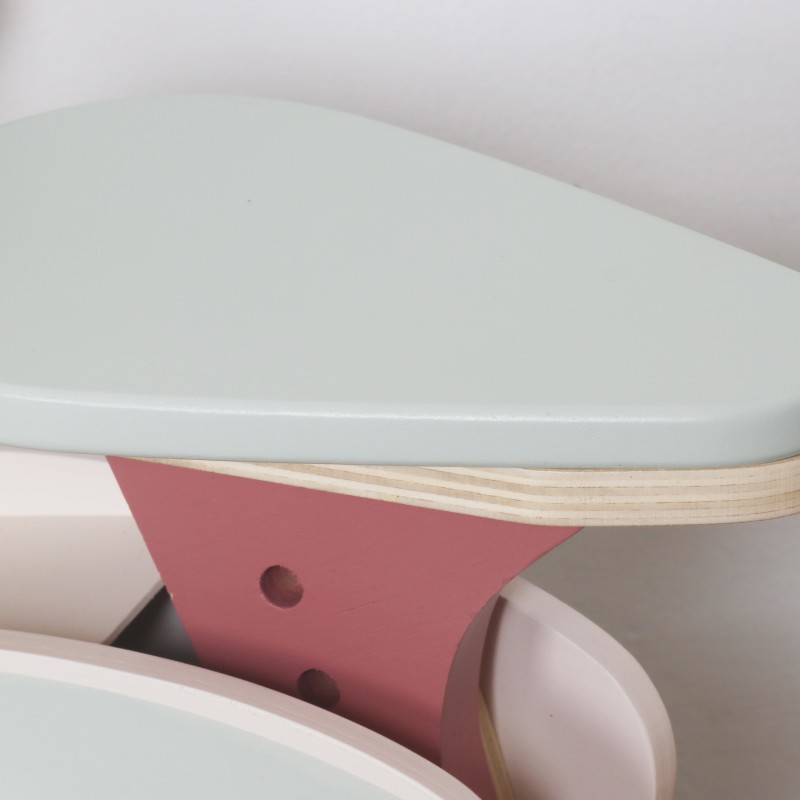 Детско Дървено Колело за Баланс GINGER HOME, Мотоциклет за Яздене с Кутия за Пица, 81x36x52 см