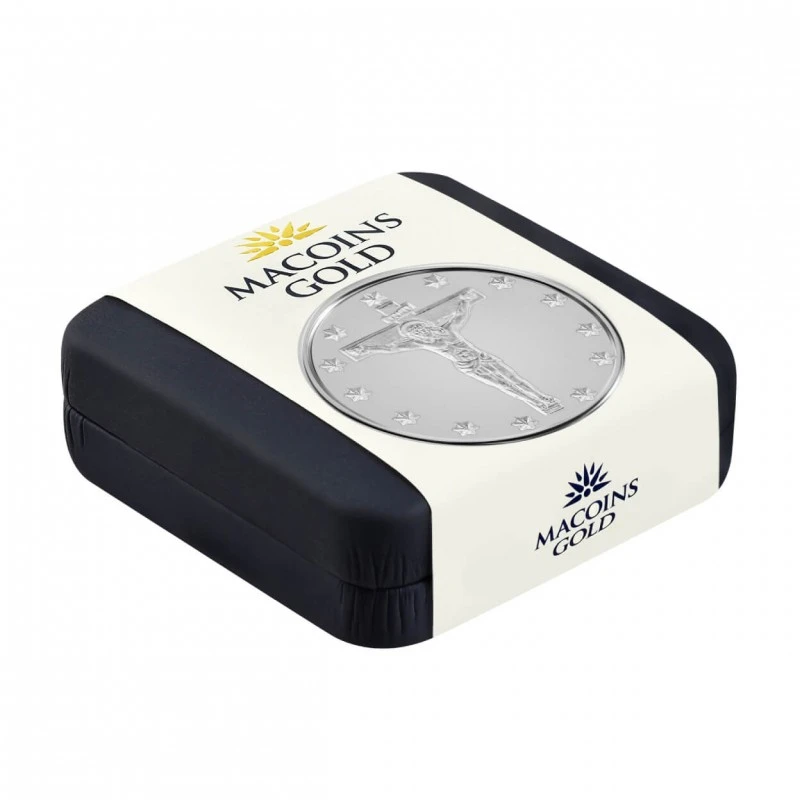 Сребърен медал Разпятие Христово Macoins Gold