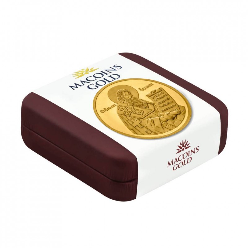 Златен медал Свети Василий Велики Macoins Gold