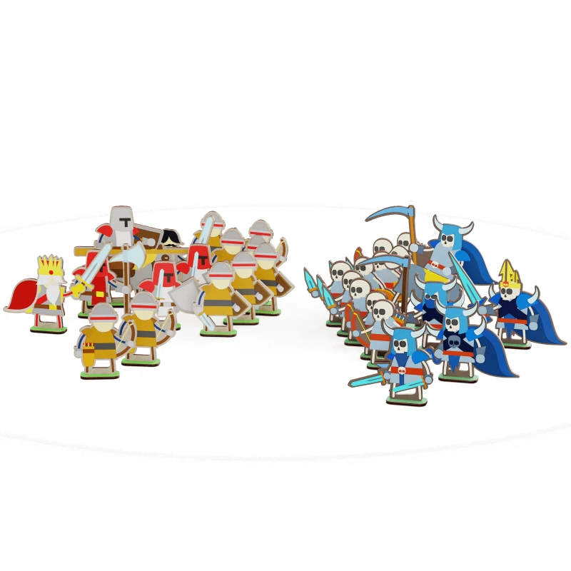 Крепост WOODPY оборудвана с кралската армия и армията на живите мъртви, сглобяема, от дърво, 180 части