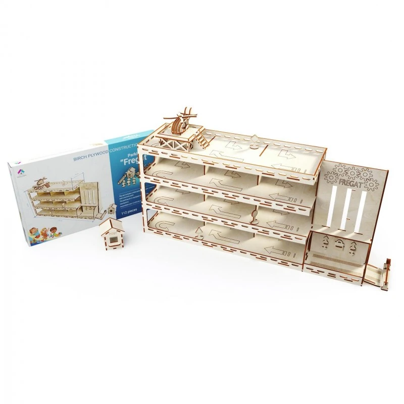 Конструктор Паркинг „Фрегата“ WOODPY, сглобяем, от дърво, 112 части