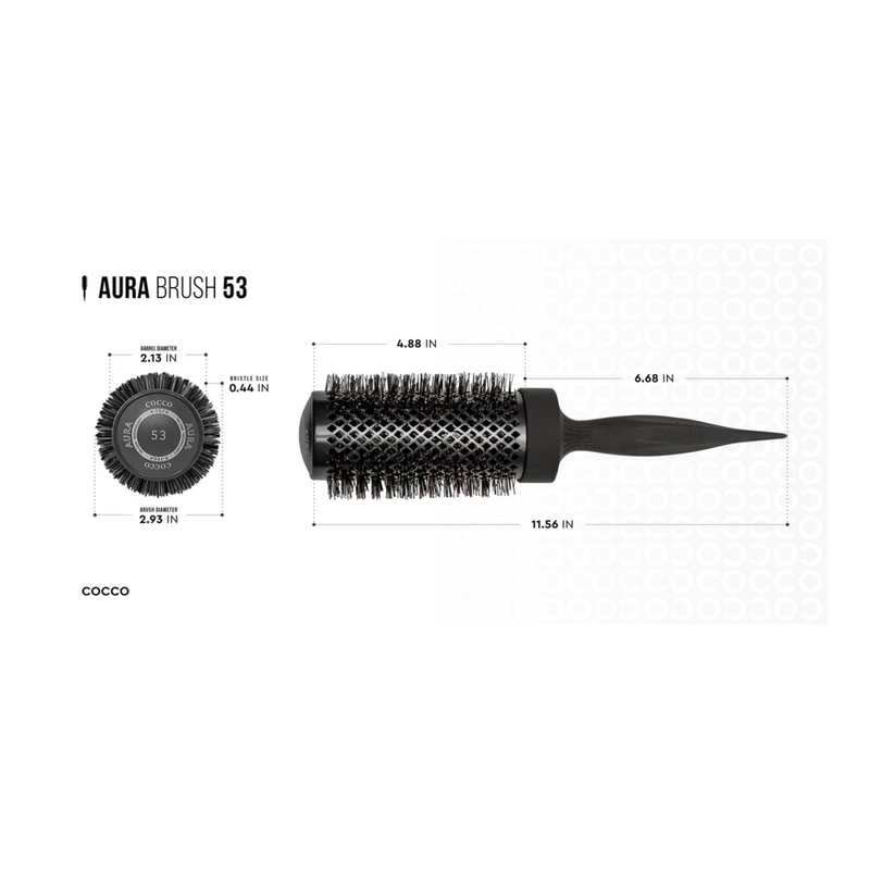 Комплект 4 броя професионални четки за коса Cocco Aura Brush Set, черни