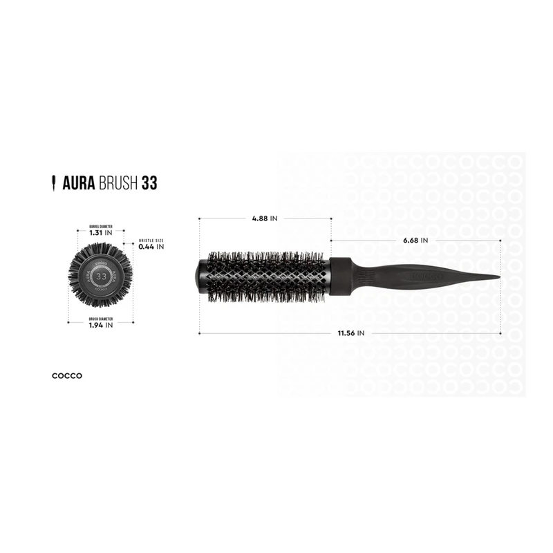 Комплект 4 броя професионални четки за коса Cocco Aura Brush Set, розови