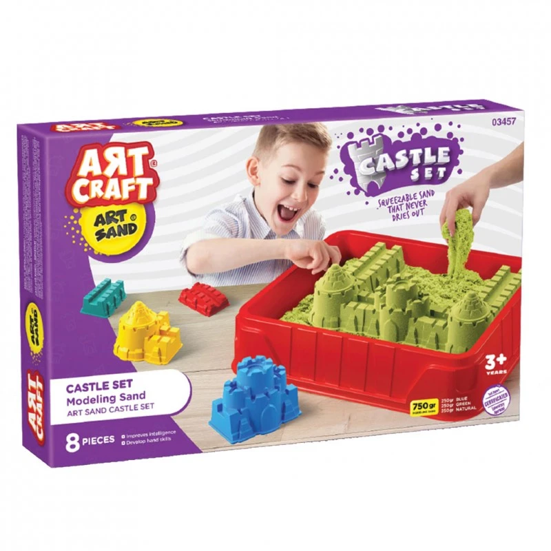 Art Craft комплект с кинетичен пясък замък 750 гр. DEDE