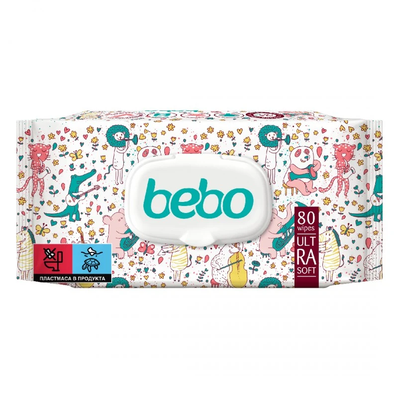 Влажни кърпички Bebo 80 бр. Ultra soft