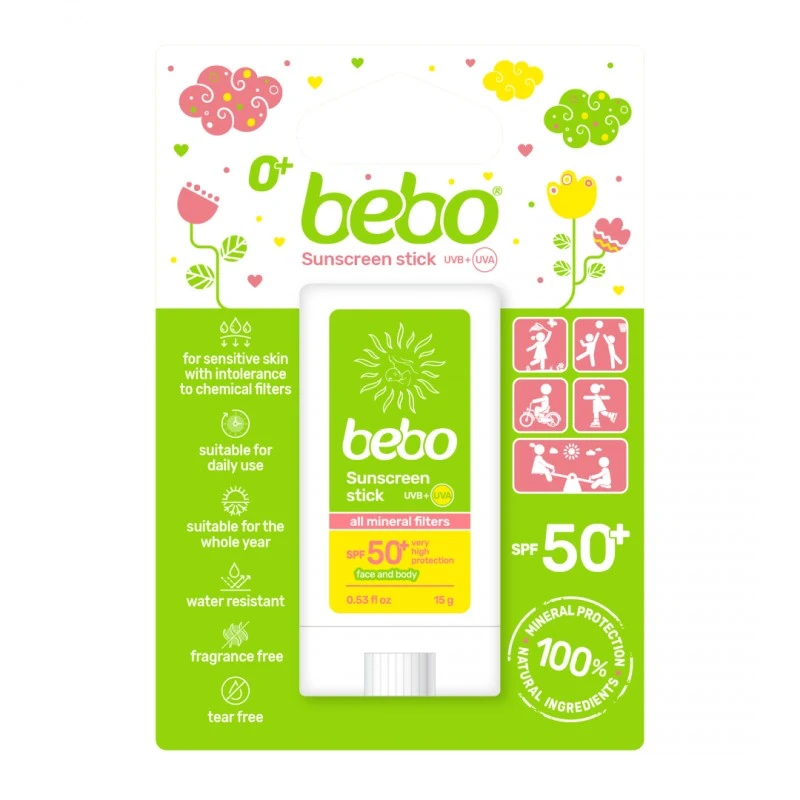 Слънцезащитен минерален стик Bebo SPF 50+