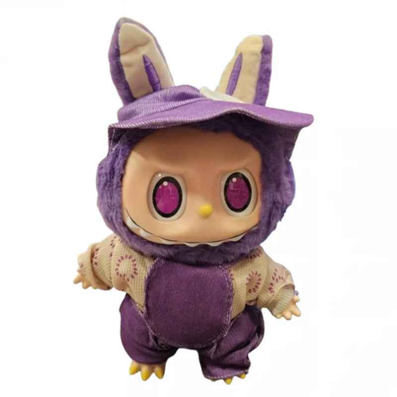 Играчка Ла бу бу, С дрехи, Винил/Плюш, Лилаво, 34 см