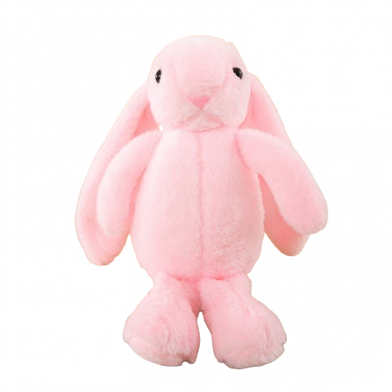 Играчка Зайче, Плюшена, Розово, 25 см