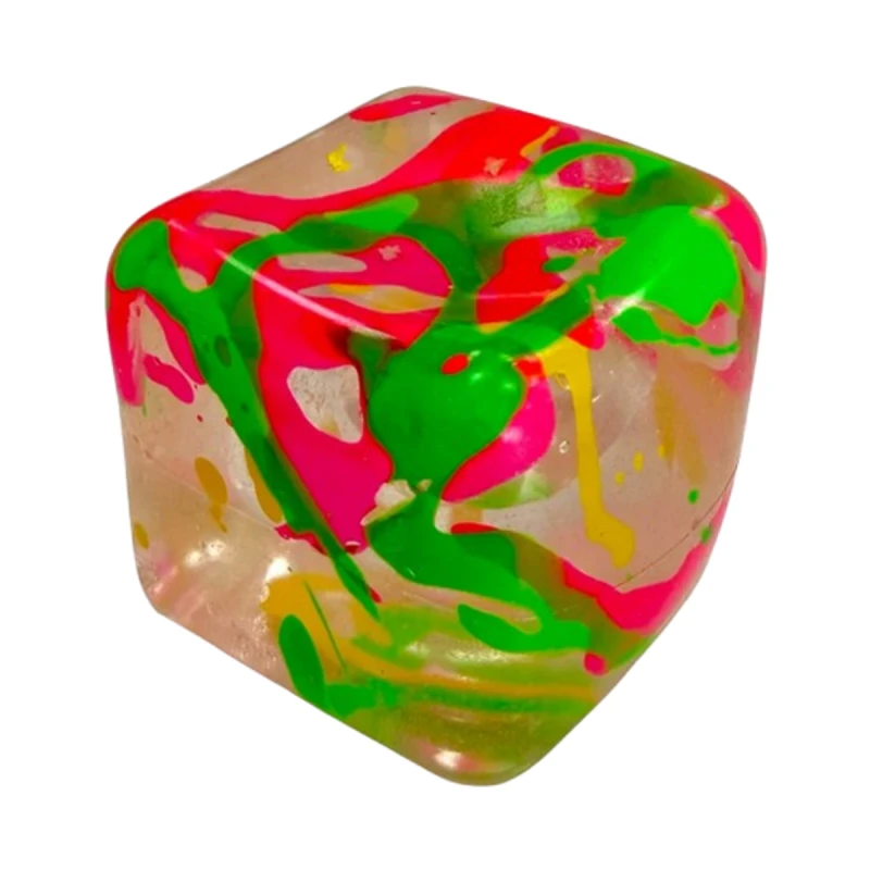 Играчка SQUISHY Ice Cube, Антистрес, Многоцветна, 5х5 см