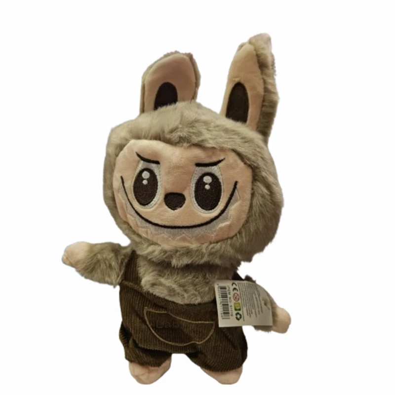 Играчка Labubu, Плюшена, Кафява/бежова, 26 см
