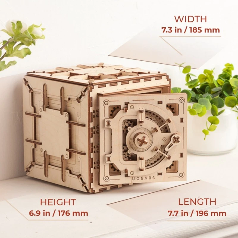 3D Пъзел Ugears Сейф--Дърво&nbsp;