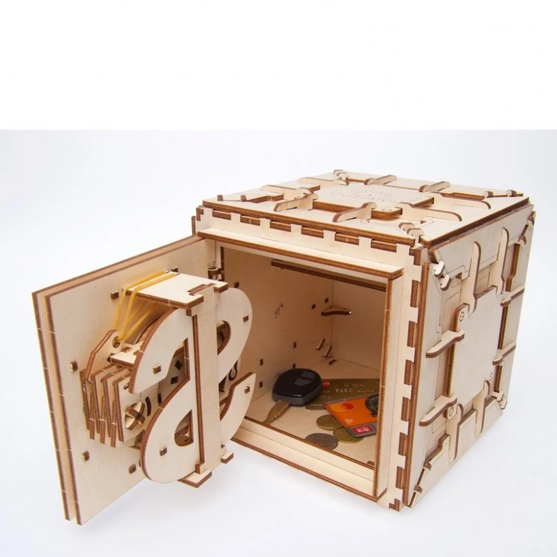 3D Пъзел Ugears Сейф--Дърво&nbsp;