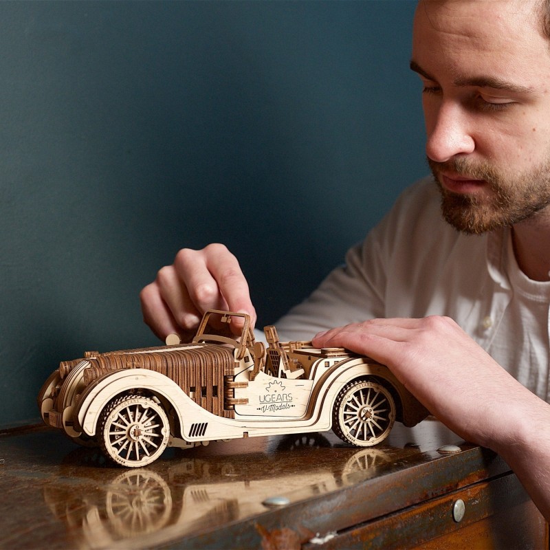 3D Пъзел Ugears Roadster VM-01-Автомобил&nbsp;