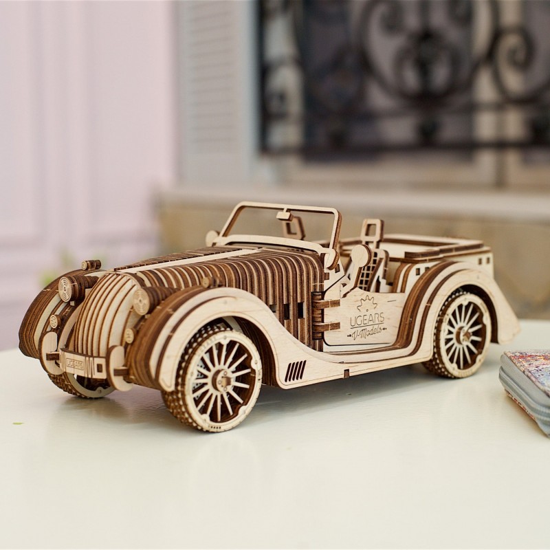 3D Пъзел Ugears Roadster VM-01-Автомобил&nbsp;