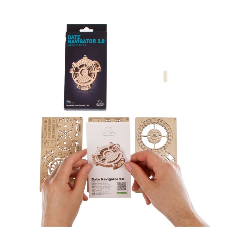 3D Пъзел Ugears Глобус-3Д модел-Дърво&nbsp;