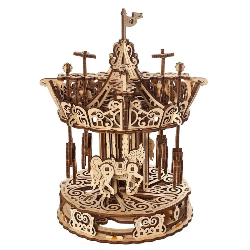 3D Пъзел Ugears Увеселителна въртележка-Дърво