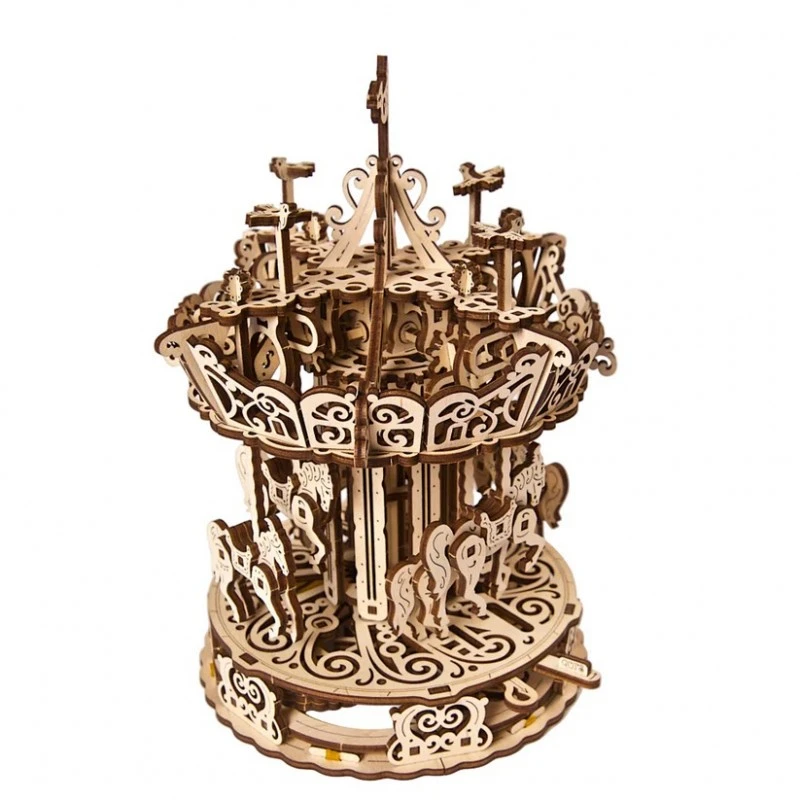 3D Пъзел Ugears Увеселителна въртележка-Дърво